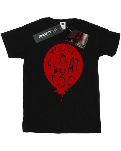 It T-shirt Pennywise You'll Float Too - Noir