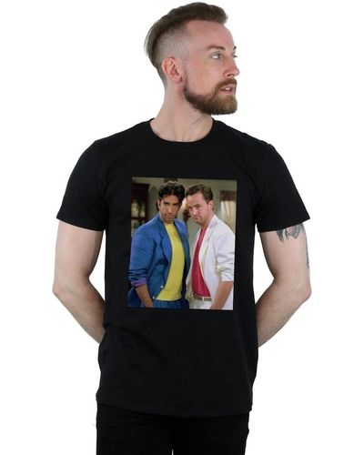 Friends T-shirt 80's Ross And Chandler - Noir
