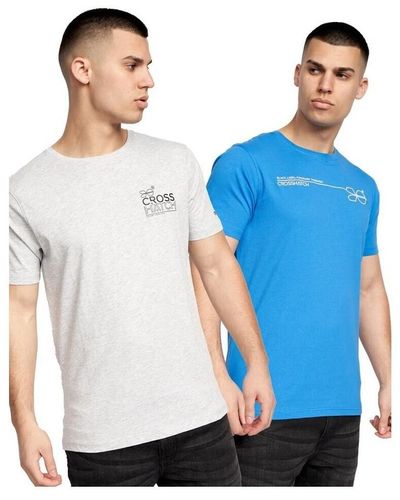 Crosshatch T-shirt Pentan - Bleu