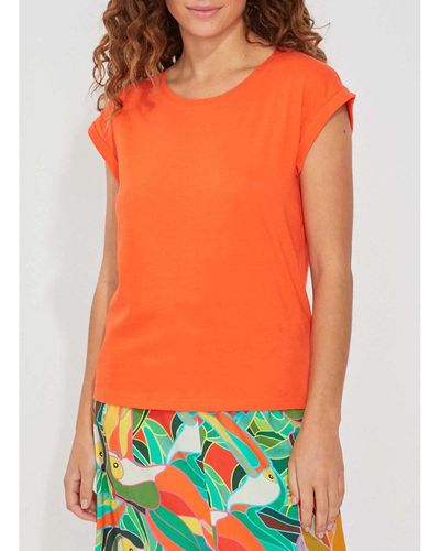 La Fiancee Du Mekong T-shirt Tee shirt coton bio dentelle CEBANE - Orange