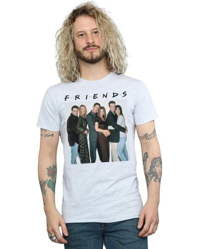 Friends T-shirt Group Photo Hugs - Bleu