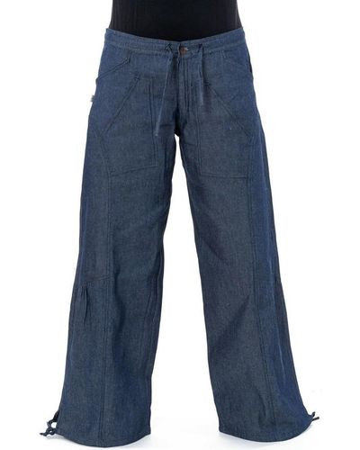 Fantazia Pantalon Pantalon blue jean hybride street chic Nila - Bleu