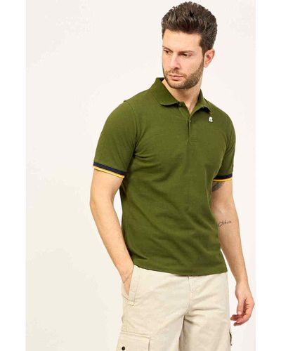 K-Way T-shirt Polo Vincent de avec bords contrastés - Vert