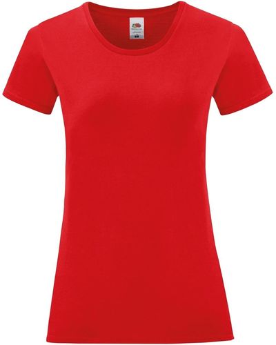 Fruit Of The Loom T-shirt Iconic - Rouge