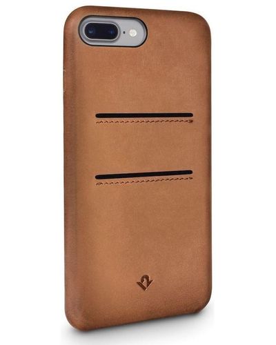 Twelve South Housse portable Relaxed Leather Case Pockets iPhone 8 Plus / 7 Plus - Marron