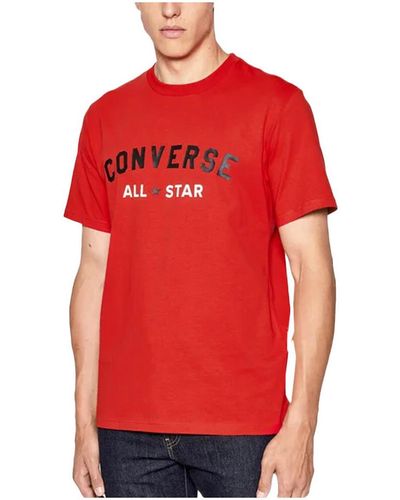 Converse T-shirt 10023260-A05 - Rouge