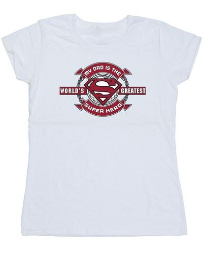 Dc Comics T-shirt Superman Super Hero - Blanc