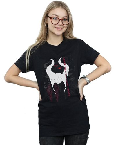 Disney T-shirt Maleficent Mistress Of Evil Growing Wild Horns Collage - Noir