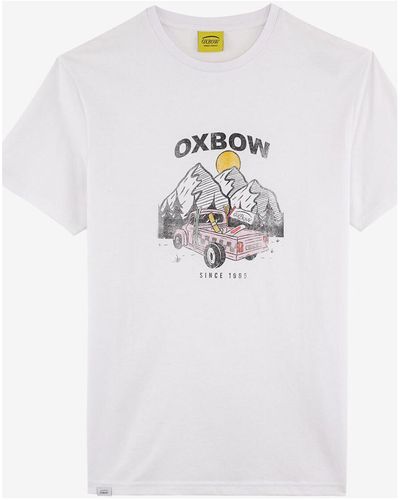 Oxbow T-shirt Tee-shirt manches courtes imprimé P2TELEKAR - Blanc
