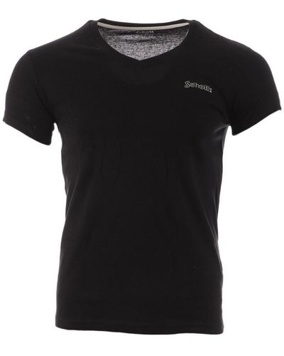 Schott Nyc T-shirt SC-JEFFVNECK - Noir