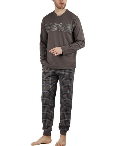 Admas Pyjamas / Chemises de nuit Pyjama tenue d'intérieur pantalon et haut Velo Antonio Miro - Noir