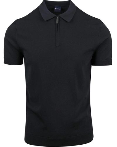 Suitable T-shirt Polo Demi-Zip Marine - Noir
