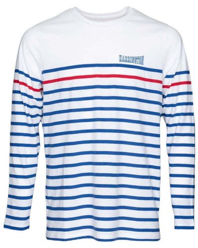 Harrington T-shirt T-shirt marinière bleu royal