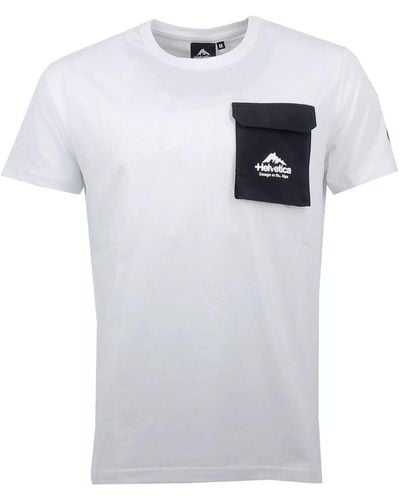 Helvetica T-shirt BROWN - Blanc