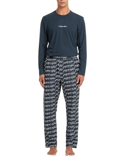 Calvin Klein Pyjamas / Chemises de nuit Pyjama long fermée - Bleu