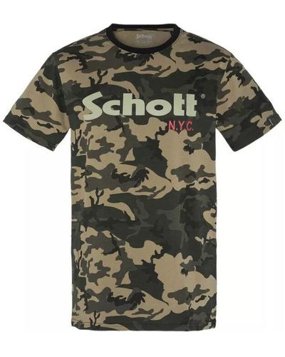 Schott Nyc T-shirt Pack de 2 ras du cou - Vert