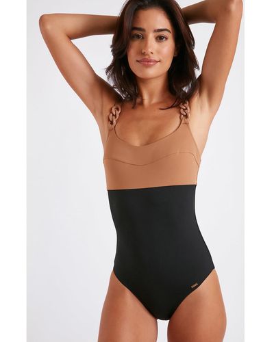 Maillot De Bain 1 Pièce Coques Ampliformes Lavandou Noir Livia