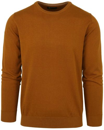 Suitable Sweat-shirt Pull Oini Col Rond Jaune Ocre - Marron