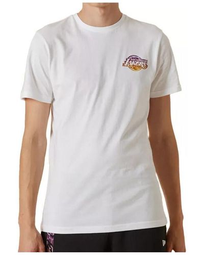 KTZ T-shirt LA Lakers NBA Team Colour Water Prin - Blanc