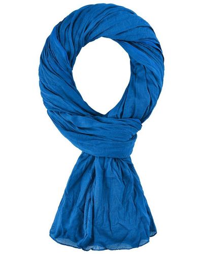 Allée Du Foulard Echarpe Chèche coton uni - Bleu