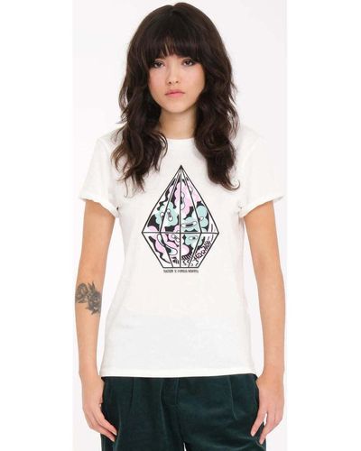 Volcom T-shirt Camiseta Chica Radical Daze - Star White - Blanc