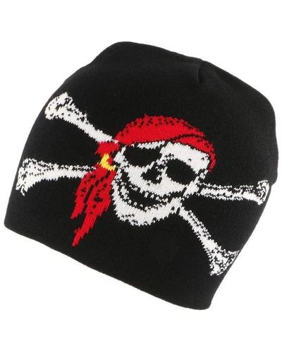 Nyls Création Bonnet Bonnet Biker Noir Pirate