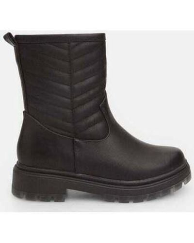 Bata Boots Bottines pour fille effet cuir Unisex - Noir