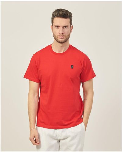Refrigue T-shirt T-shirt à col rond en coton avec logo - Rouge