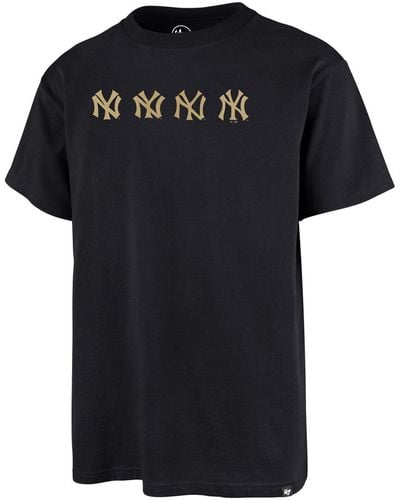 '47 T-shirt 47 TEE MLB NEW YORK YANKEES GOLD FOIL SOUTHSIDE FALL NAVY - Noir