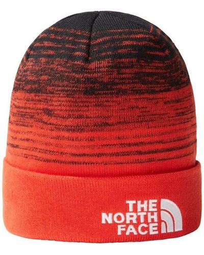 The North Face Chapeau NF0A3FNTTJ21 - DOCKWKR RCYLD BEANIE-TNF BLACK-FIERY RED - Rouge