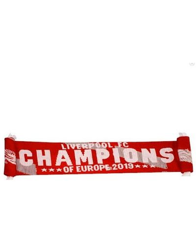 Liverpool Fc Echarpe Champions Of Europe - Rouge
