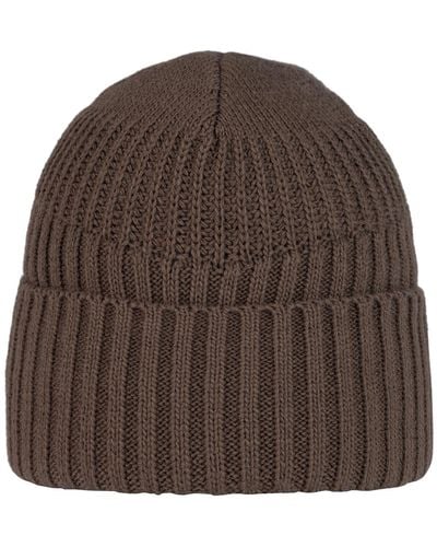 Buff Bonnet Knitted Fleece Hat Beanie - Marron