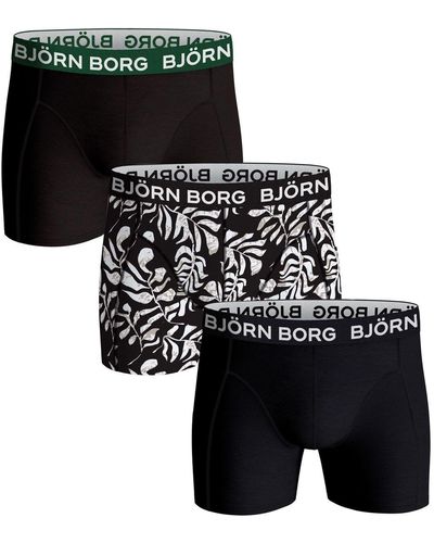 Björn Borg Caleçons Boxer-shorts Lot de 3 Noir