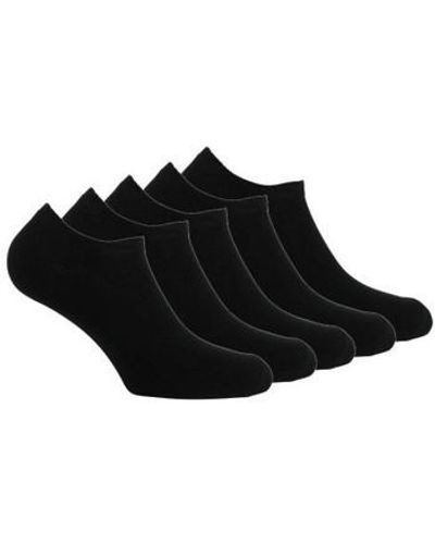 Kindy Chaussettes Lot de 5 paires de chaussettes invisibles - Noir