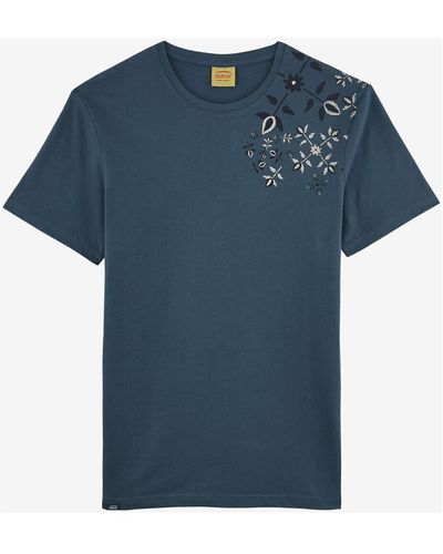 Oxbow T-shirt Tee-shirt manches courtes imprimé P2TASTA - Bleu