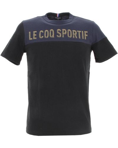 Le Coq Sportif T-shirt Noel sp tee ss n1 m sky captain/black - Noir