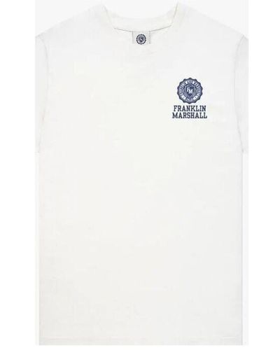 Franklin & Marshall T-shirt JM3012.1000P01-011 OFF WHITE - Blanc
