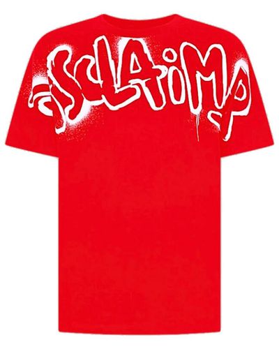 DISCLAIMER T-shirt 24eds54214-rosso - Rouge