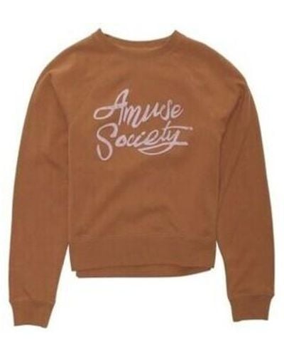 Amuse Society Sweat-shirt - Sweat col rond - marron