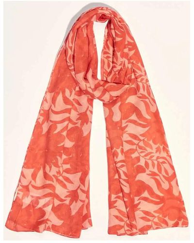 La Fiancee Du Mekong Echarpe Grand foulard imprimé AURELIA - Rouge
