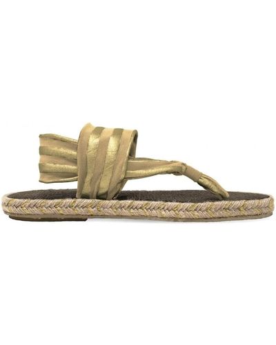 Nalho Chaussures Ganika Metallic Sandalo Righe Camel Gold NA.0002 - Métallisé