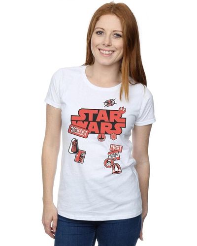 Disney T-shirt The Last Jedi Badges - Blanc