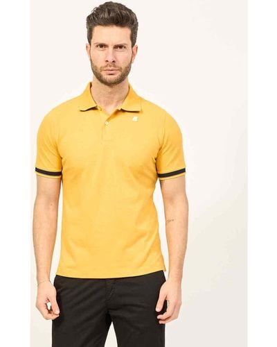 K-Way T-shirt Polo Vincent de avec bords contrastés - Jaune