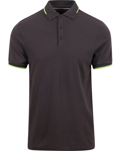 Suitable T-shirt Polo Fluo B Anthracite - Noir