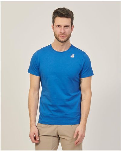 K-Way T-shirt T-shirt Le Vrai Edouard de en jersey de coton - Bleu