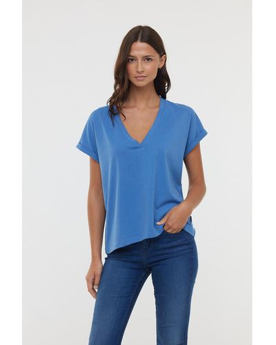 Lee Cooper T-shirt T-shirt ALYS MC Celadon blue - Bleu