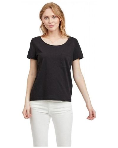 Vila Sweat-shirt Susette T-Shirt - Black - Noir