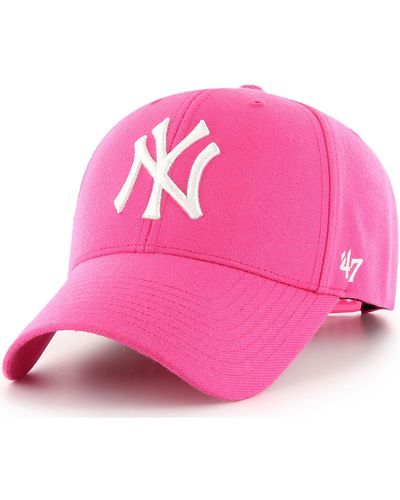 '47 Casquette 47 CAP MLB NEW YORK YANKEES MVP SNAPBACK MAGENTA - Rose