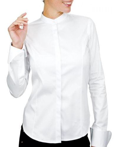 Andrew Mc Allister Chemise chemise col mao lexington blanc