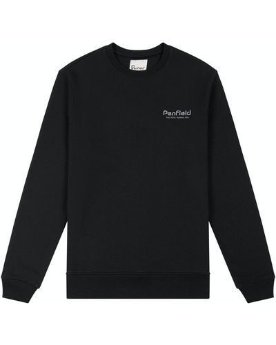 Penfield Sweat-shirt Sweatshirt Hudson Script Crew - Noir